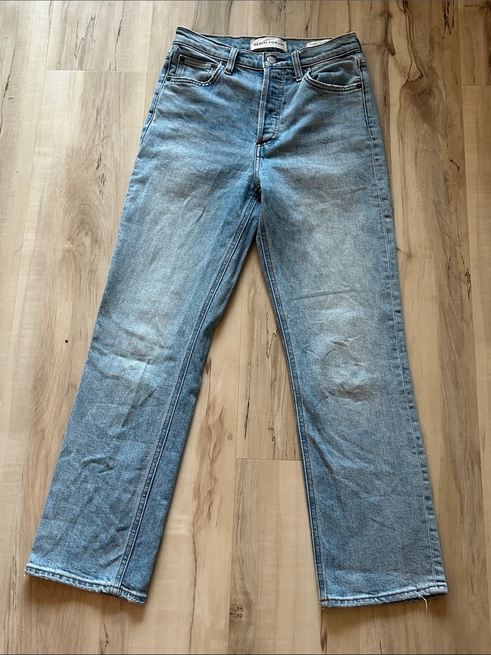 Denim Forum Arlo High Rise Straight Button Fly Jeans - Size 25